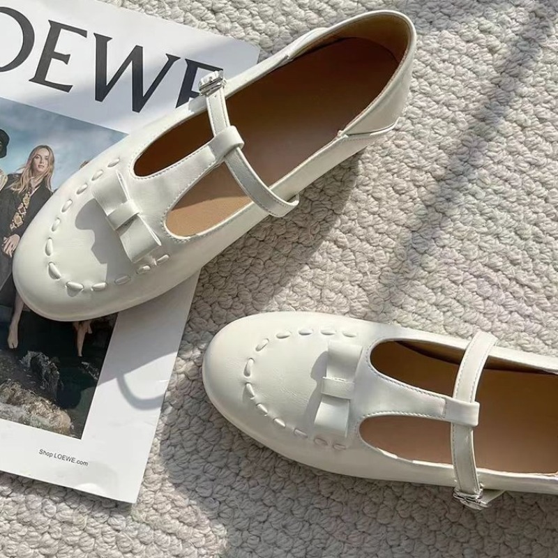 Women'S Fashion For Summer 2025 - รองเท้าแมรี่เจนแบบเชือกสไตล์ฝรั่งเศสใหม่ ประจำฤดูร้อนปี 2025 สีขาว รองเท้าผู้หญิงสำหรับฤดูร้อน ระบายอากาศได้ดี