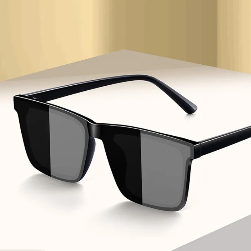 Women'S Fashion Eyeglass Frames - แว่นกันแดดทรงสี่เหลี่ยมสำหรับผู้ชายรุ่นใหม่ ป้องกันรังสียูวี UV400 สีดำ Gafas De