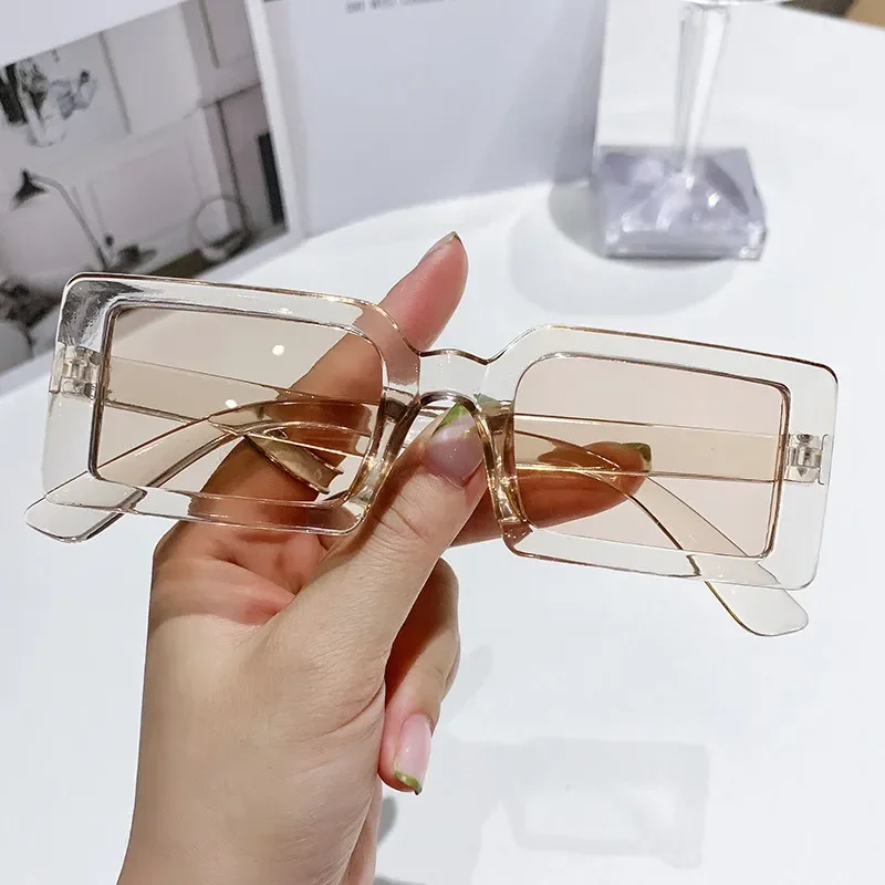 Women'S Fashion Eyeglass Frames - แว่นกันแดดทรงเล็กสำหรับผู้หญิง แฟชั่นสีเจลลี่ ทรงเหลี่ยม แว่นกันแดดสำหรับเดินทางกลางแจ้ง แว่นตาอินเทรนด์ ป้องกันรังสียูวี