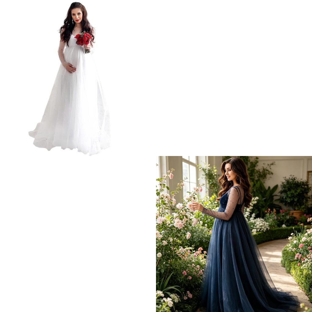 Women Fashion Photoshoot - ชุดคลุมท้องมีสไตล์ XXFE พร้อมผ้าตาข่ายในอะคริลิกเนื้อนุ่มสำหรับใช้ในงานปาร์ตี้