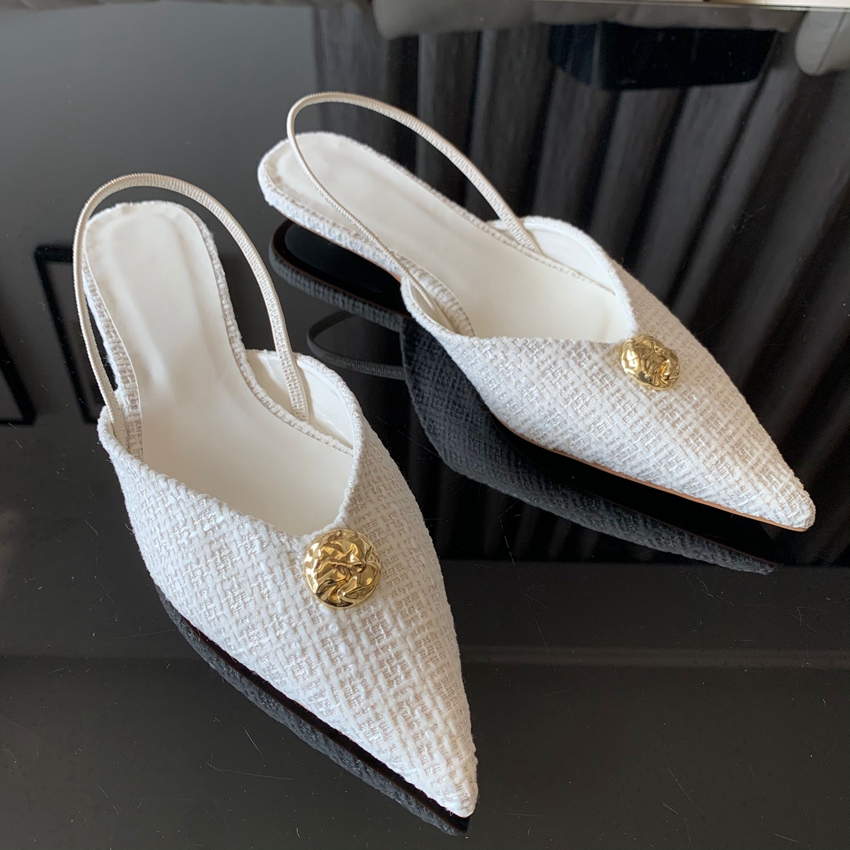 Women'S Fashion For Summer 2025 - รองเท้าส้นเตี้ยแบบสวม รุ่นใหม่ ปี 2025 สำหรับผู้หญิง ดีไซน์หัวแหลม
