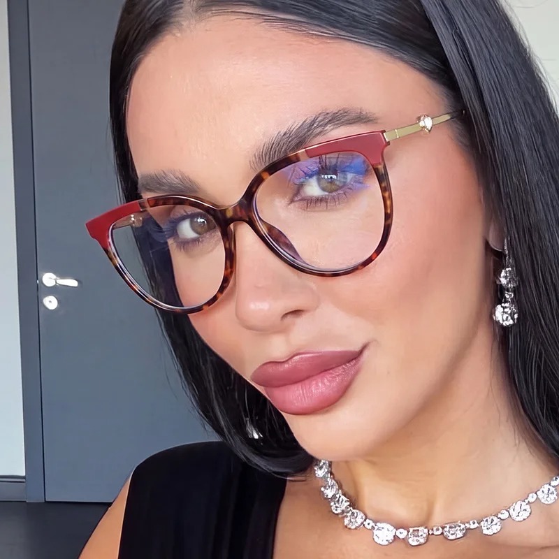 แว่นตาทรงแคทอายรูปหัวใจประดับม - Women'S Fashion Glasses Non Prescription บทวิจารณ์และราคา