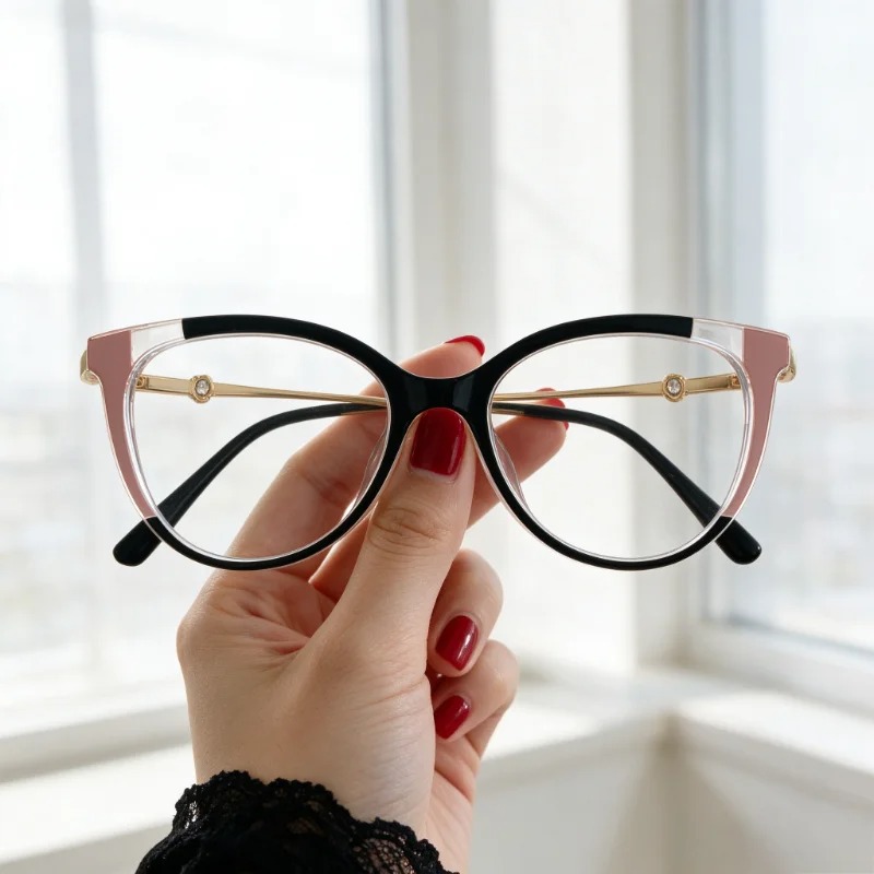 แว่นตาทรงแคทอายรูปหัวใจประดับม - Women'S Fashion Glasses Non Prescription บทวิจารณ์และราคา