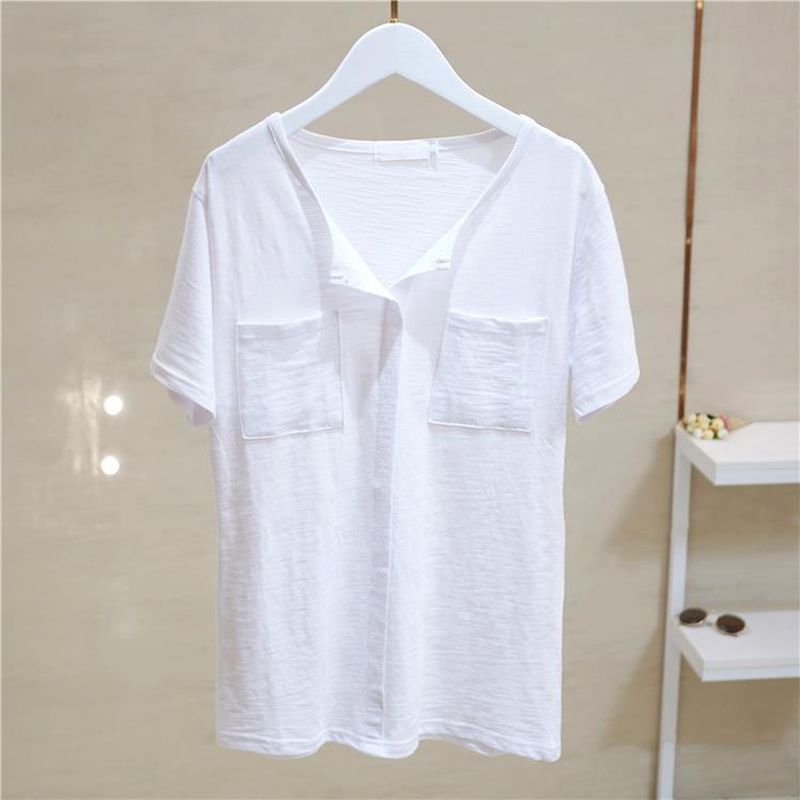 เสื้อยืดผ้าฝ้ายสลับสีสไตล์ลำลอ - Women'S Fashion Trends 2026 Spring Summer บทวิจารณ์และราคา