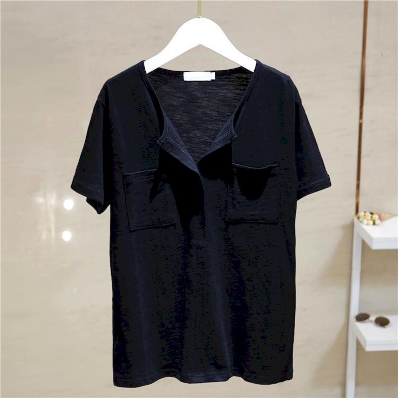 เสื้อยืดผ้าฝ้ายสลับสีสไตล์ลำลอ - Women'S Fashion Trends 2026 Spring Summer บทวิจารณ์และราคา