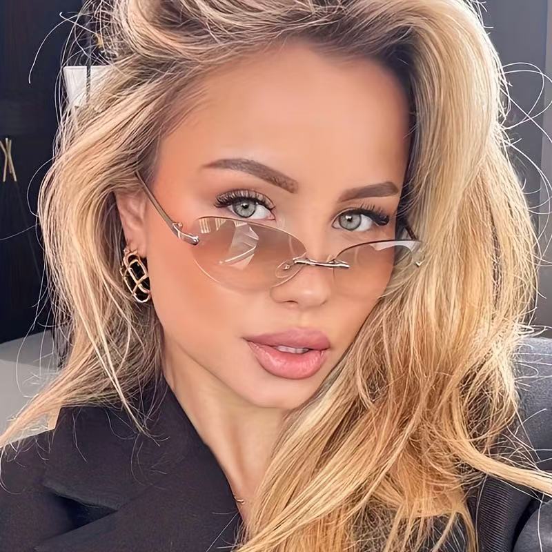 แว่นกันแดดทรงวงรีไร้ขอบผู้หญิง - Women'S Fashion Eyeglass Frames บทวิจารณ์และราคา