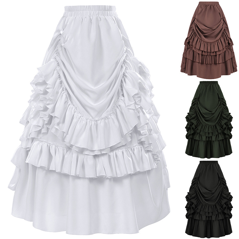 กระโปรงสั้นสไตล์เรโทรกอธิคสำหร - Women'S Fashion Victorian Era บทวิจารณ์และราคา