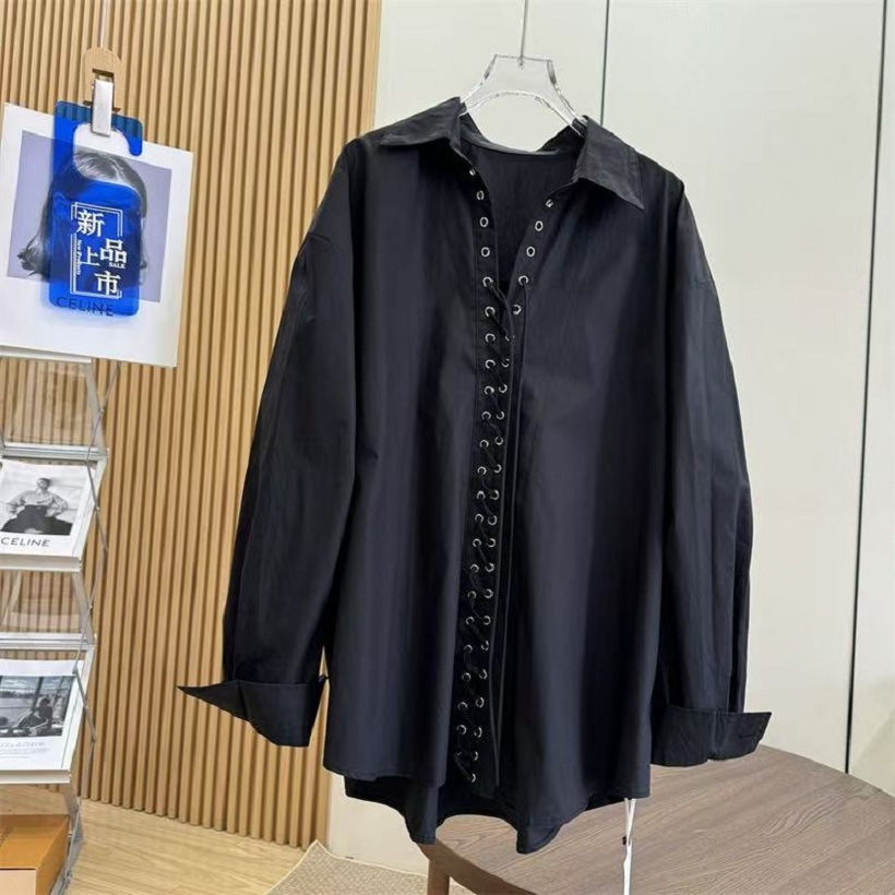 เสื้อเชิ้ตผ้าฝ้ายสีดำขาว ดีไซน - Women'S Fashion Trends 2026 Spring Summer บทวิจารณ์และราคา