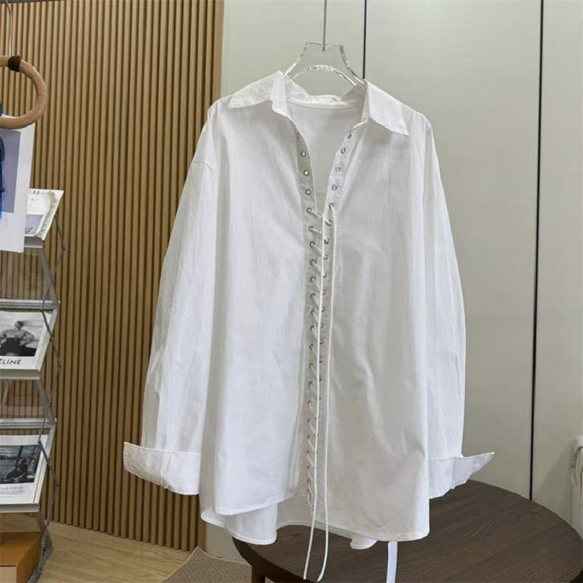 เสื้อเชิ้ตผ้าฝ้ายสีดำขาว ดีไซน - Women'S Fashion Trends 2026 Spring Summer บทวิจารณ์และราคา