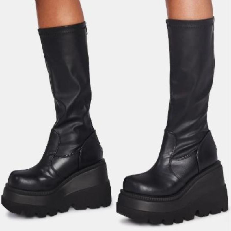 รองเท้าบูทแพลตฟอร์มสำหรับผู้หญ - Women'S Fashion Knee High Boots บทวิจารณ์และราคา