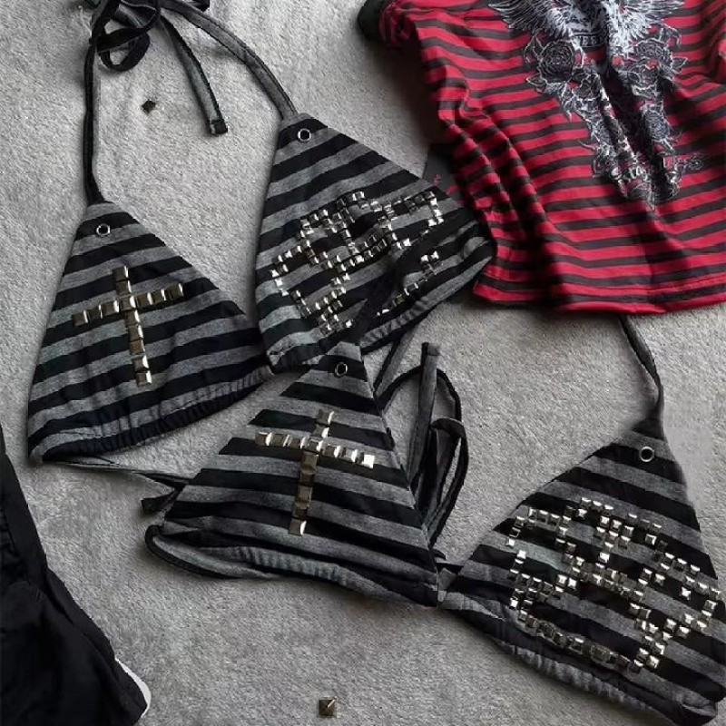 ชุดบิกินี่ท่อนบนลายทางสไตล์วิน - Women'S Y3K Fashion บทวิจารณ์และราคา
