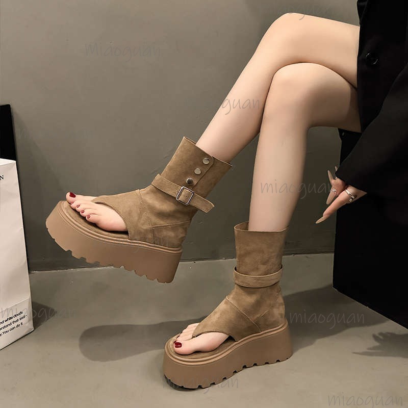 สีกากี/สีดำแฟชั่นรองเท้าบูทสำห - Women'S Fashion Trends 2026 Spring Summer บทวิจารณ์และราคา