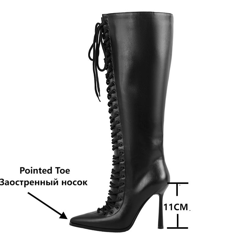 รองเท้าบูทหุ้มข้อหนังเทียมแบบผ - Women'S Fashion Knee High Boots บทวิจารณ์และราคา