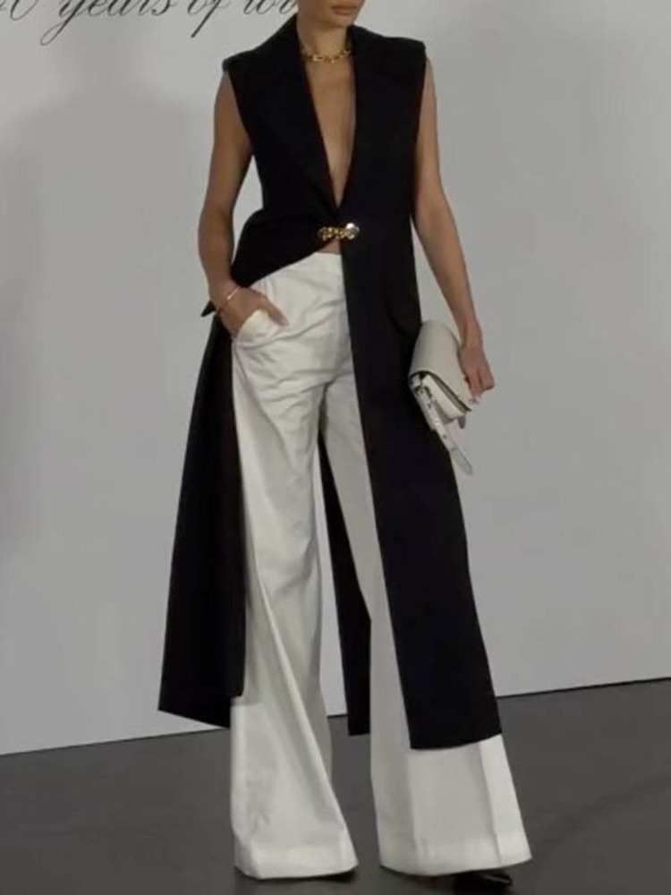 เสื้อกั๊กเบลเซอร์สีดำล้วนสำหรั - Women'S Fashion Trends 2026 Spring Summer บทวิจารณ์และราคา